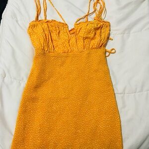 Yellow Polka Dot Summer Dress